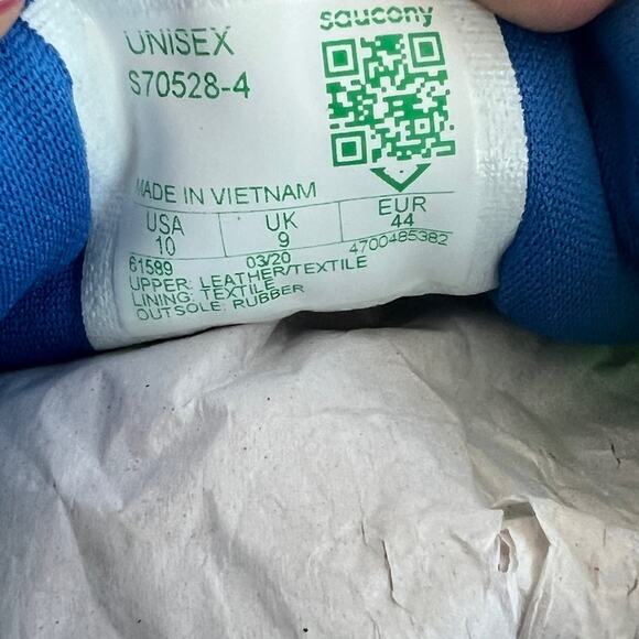 New SAUCONY Jazz DST Running Shoes MEN’S SIZE 10 (W 11.5) White Blue S70528-4 - Picture 8 of 10